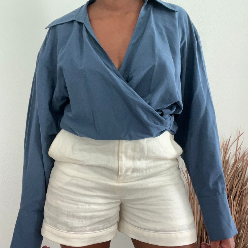 Vince cropped wrap top